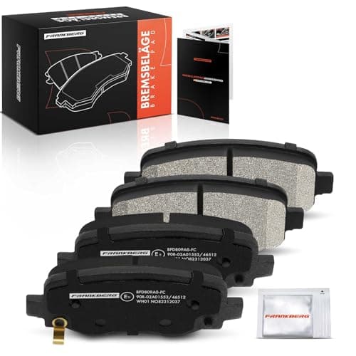 Image of Frankberg Brake Pad Set incl. 4x Pads Rear Compatible with 500X 334 Renegade SUV B1 BU BV Renegade Van B1 BU Compass M6 M7 MP MV Replace# 77367417,77367145