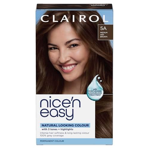Image of Clairol Nice'n Easy Crème, Natural Looking Oil Infused Permanent Hair Dye, 5A Medium Ash Brown