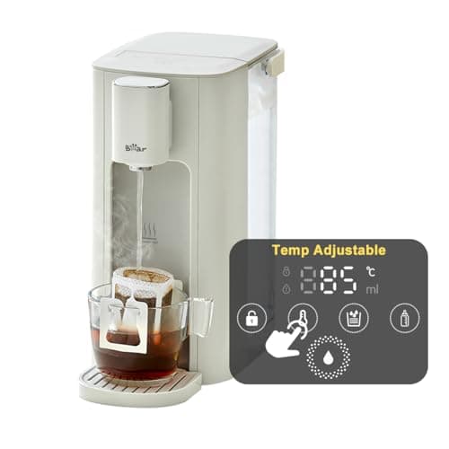 Image of Bear 3L Instant Hot Water Dispenser | 6 Temp Settings (45°C-90°C) | 5 Volume Options (150ml-500ml) | Auto Clean & Child Lock, LED Night Light, Energy Efficient, Digital Touch Screen