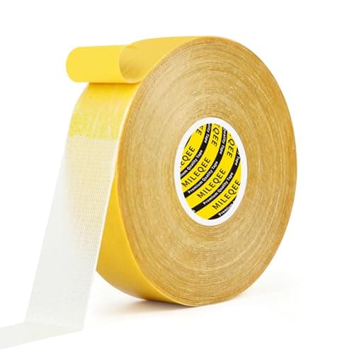 Image of MILEQEE 1 Roll Double Sided Tape Heavy Duty, 1.18inx66FT(20m), Universal High Tack Strong Wall Adhesive with Fiberglass Mesh, Super Sticky Resistente Clear Tape, Easy Use Transparent Tape……