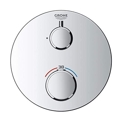 Image of GROHE Grohtherm Thermostatic Shower Mixer Trim Set, Concealed Installation, Chrome, 24075000