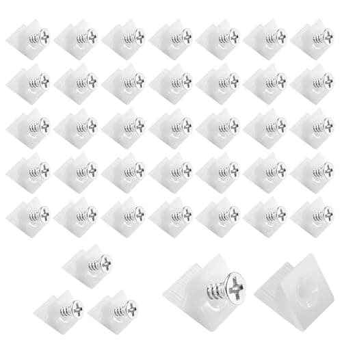 Image of 40pcs Drawer Repair Kit, Drawer Supports Drawer Bottom Sagging Repair Fix Mending Wedges, Drawer Repair Kit with Screws, Plastic Corner Brace Angle Code Bracket Fastener with Screws for Furniture