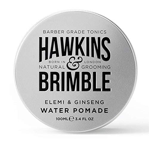 Image of Hawkins & Brimble Mens Water Pomade 100ml - H2O Based Hair Styling/Grooming | Firm Hold Allows for Re Styling | High Shine Non Greasy Finish and Washes Out Easily