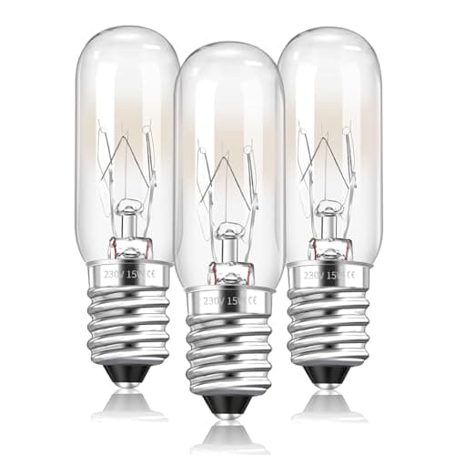 Image of Caldarax 3 Pack 15W T18 E14 Mini Wax Warmer Light Bulb, Scentsy Burner Bulbs Dimmable, Warm White 2700K, 230V Small Edison Screw SES Salt Lamp Pygmy Bulb for Plug in Wax Melt Burner