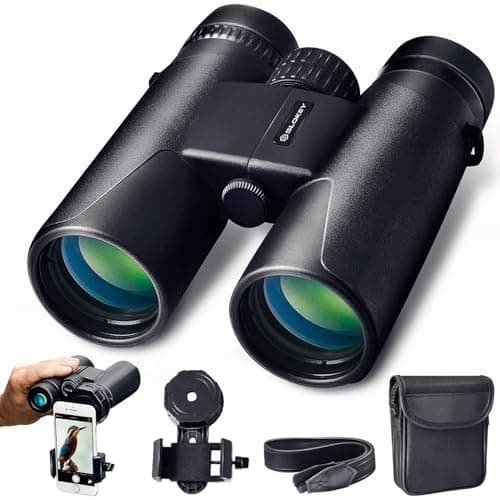 Image of Slokey 10x42 Binoculars for Adults - Professional Waterproof and Lightweight Binoculars with Long Range, BaK4 and FMC Prisms - Ideal for Bird Watching, Safari, Hiking, and Astronomy