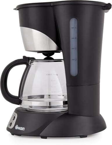 Image of Swan SK13130N Programmable Coffee Maker with Keep Warm Function, LCD Timer, 750ml, 700W, Black