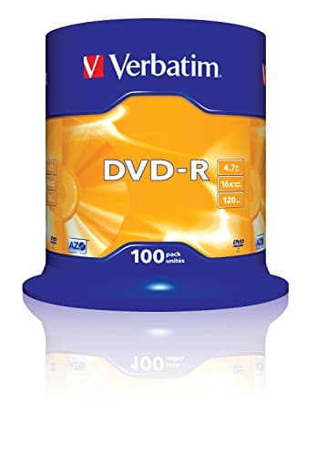 Image of Verbatim 2330529 43549 4.7GB 16x DVD-R Matt Silver - 100 Pack Spindle