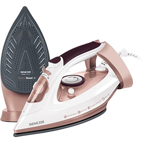 Image of Steam Iron, 3100W, White/Pink