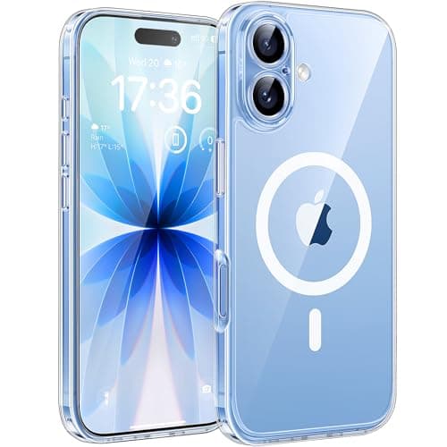 Image of TOCOL Magnetic for iPhone 17 Case, Compatible with MagSafe, Full Camera Protection, Never Yellowing Drop Protection Shockproof Slim Phone Case for iPhone 17 (Clear)