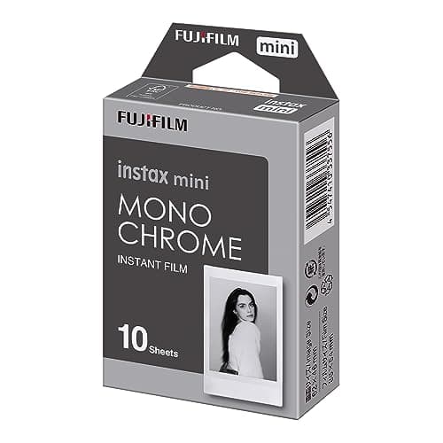 Image of instax mini instant film Monochrome, 10 shot pack, suitable for all instax mini cameras and printers