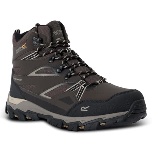 Image of Regatta Men's Holcombe III Walking Boots Water Resistant Padded Durable Hiking Footwear