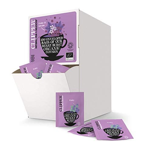 Image of Clipper Organic Infusion Wild Berry Enveloped 250 Teabags 625 G, Purple