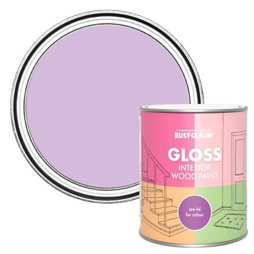 Image of Rust-Oleum Purple Interior Wood Paint in Gloss Finish - Violet Macaroon 750ml