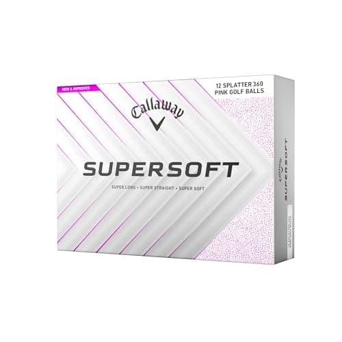 Image of Callaway Golf Supersoft Golf Ball 2025, Pink Splatter