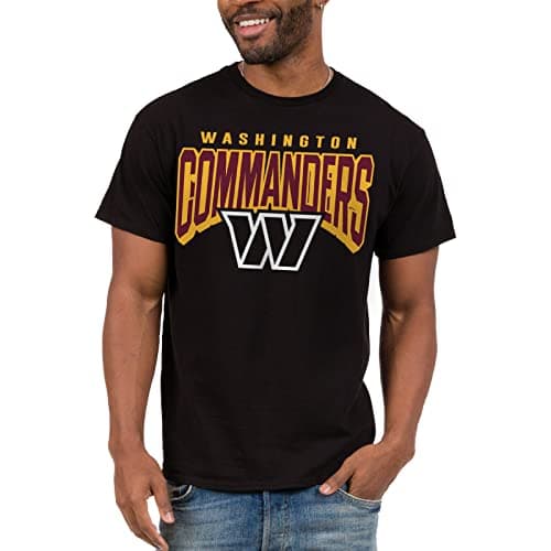 Image of Junk Food Clothing x NFL - Washington Commanders - Bold Logo Adult Unisex Fan T-Shirt Black