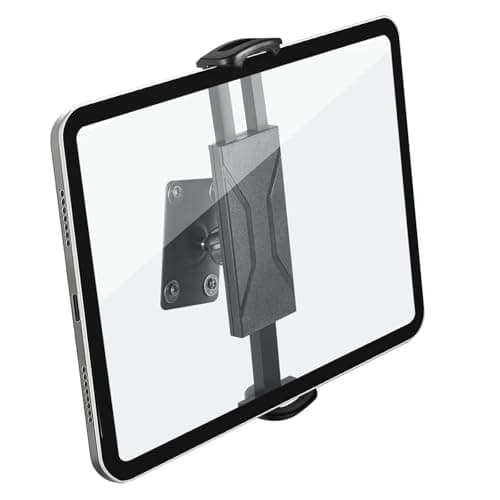 Image of M.J COMFY-LIFE Universal Tablet Wall Mount, 360° Adjustable Aluminum iPad Holder for 4.7-14" Tablets, eReaders, Smartphones – Compatible with iPad Pro/Air/Mini, Kindle Fire, Surface Pro, iPhone