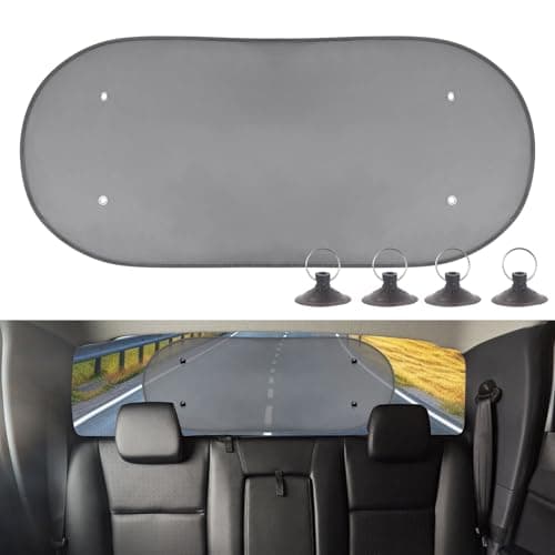 Image of 1PCS Universal Fit Rear Window Sunshades, Car Rear Window Sun Shade with Suction Cups, Double-Layer Car Screen Sun Shade, Removable Sunshades for Car Windows