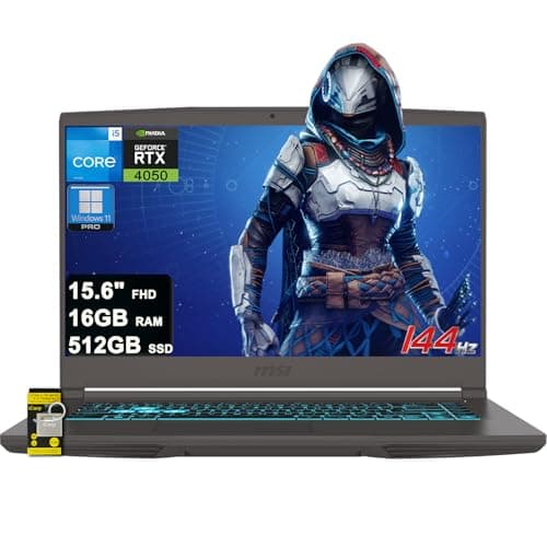 Image of msi Thin 15 Gaming Laptop 15.6" FHD IPS 144Hz Intel 8-core i5-13420H (> i7-12650H) 16GB RAM 512GB SSD GeForce RTX 4050 USB-C Backlit Wi-Fi6E Win11Pro ICP Hub