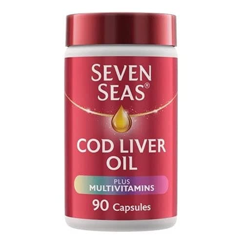 Image of Seven Seas Cod Liver Oil Plus Multivitamins Omega-3 Fish Oil 90 Capsules