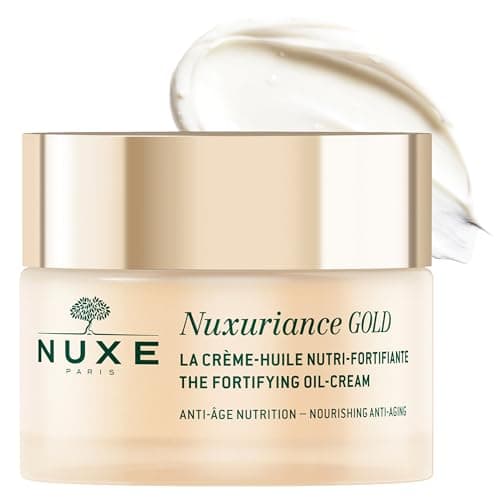 Image of Nuxe Nuxuriance Gold Nutri-Fortifying Cream-Oil 50ml, Anti-Ageing Moisturiser for Dry Mature Skin, With Saffron & Bougainvillea Bi-Floral Cells, Restores Density, Firmness & Radiance