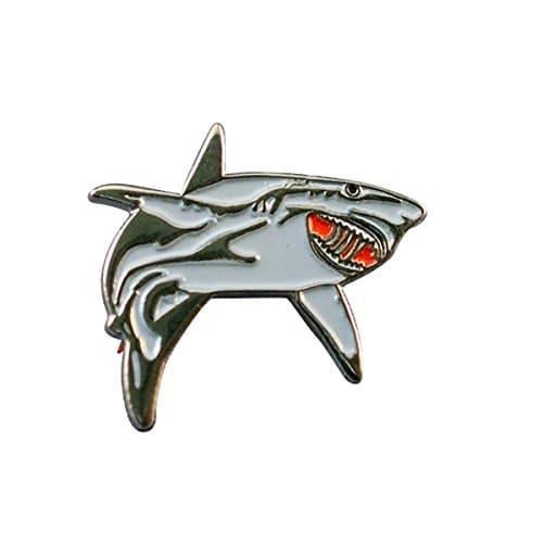 Image of Great White Shark JAWS Metal Enamel Lapel Pin Badge XJKB2-36