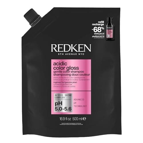Image of Redken Haircare Acidic Color Gloss Shampoo, Sulphate-Free, Shine Protection, Colour Care, Unique Acidic Shine Complex, Refill Pouch, 500ml