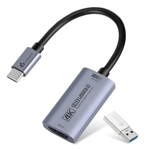 Image of Guermok HDMI Capture Card 4K@60FPS, 1080P@240FPS USB 3.0 HDMI to USB A/C Video Capture Card for Streaming, Works with Pad, Switch 2/1, PS 5/4,Quest 3, Mac OS, Windows, PC, OBS, Camera