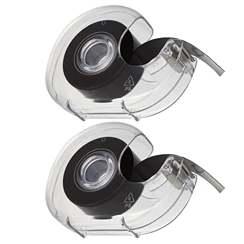Image of LUOZZY 2 PCS Magnetic Tape Dispenser Magnet Tape Roll Flexible Strong Magnetic Strip with Adhesive Backing and Tape Dispenser for DIY Craft Projects Fridge Board Home Office Use