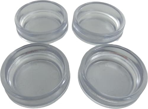 Image of Merriway BH05118 (4 pcs) 50mm Clear Castor Cups, 40mm ID. - Floor & Carpet Protector, Pack of 4