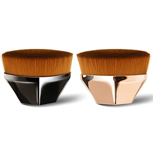 Image of Flawless Foundation Makeup Brush, Endoto Kabuki Face Brush Flat Top High-Density Multifunctional for Flawless Powder, Blending Liquid or Cream Cosmetics with Portable Case