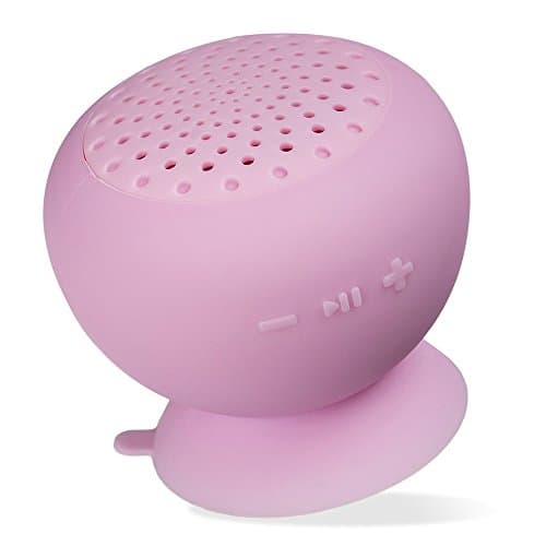 Image of KitSound Universal Portable Splash-Proof Bluetooth Wireless Sucker Speaker Compatible with Smartphones, Tablets and MP3 Devices - Pink