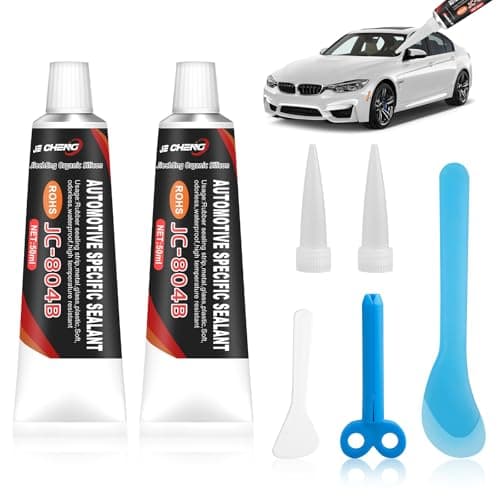 Image of Black Silicone Sealant, 2 PCS Windscreen Sealant for Car, Waterproof, High Temperature, Fast Curing, Automotive Specific Sealant 100ML