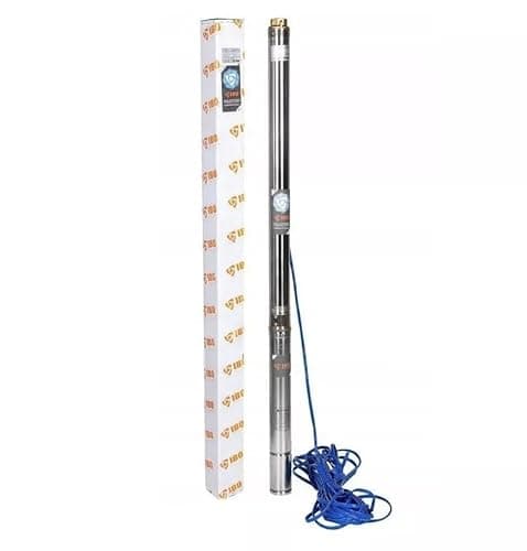 Image of IBO 3" STM 24 Submersible Deep Well Water Pump Borehole 93m Head 100l/min Flow 230v 1100W (with 20m Power Cable & Plug)