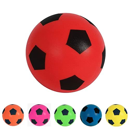 Image of HTI Fun Sport 20cm Football | Indoor/Outdoor Soft Sponge Foam Soccer Ball | Play Many Games For Hours Of Fun | Suitable For Adults, Boys And Girls Of All Ages (19.4cm Red)