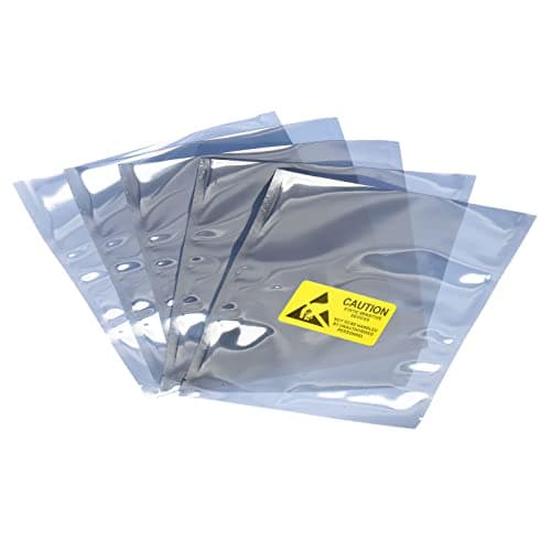 Image of Rebower Anti Static Bags ESD Shielding Bags Reusable with Labels, [for Electronic Device GPU Hard Drive SSD HDD Motherboard] - 6x8inch/25pcs
