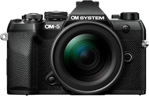 Image of OM SYSTEM OM-5 Mark II MFT Camera incl. lens M.Zuiko Digital ED 12-45mm PRO, 20 MP Live MOS Sensor, 5-Axis Image Stabilisation, IP53 Weather-proof Sealing, Handheld High Res Shot 50 MP, Black/Black