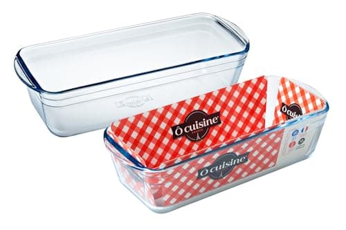 Image of Ocuisine Ôcuisine® Loaf Dishes Pack of 2 Glass Baking Bread Dishes Extreme Resistance | Oven Safe - Freezer Safe - Microwave Safe | Borosilicate Glass | Made in France, 913S635/WB41