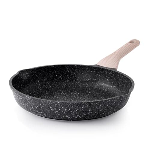 Image of Kordisen Non Stick Frying Pans Skillet, 32 cm Granite Large Frying Pans Nonstick for Cooking, Healthy Induction Cookware, Heat Resistant Handle, PFOA Free
