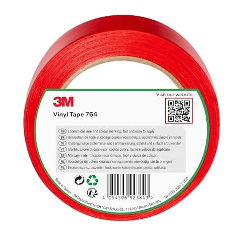 Image of 3M General Purpose Vinyl Tape 764i, 50 mm x 33 m, Red