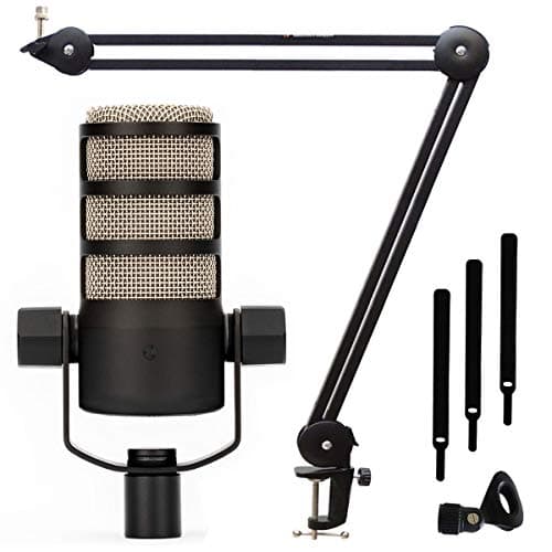 Image of Rode Podmic - Professional Podcast Microphone + Keepdrum MS138 Microphone Arm Table stand
