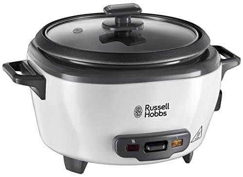 Image of Russell Hobbs Electric Rice Cooker - 1.2kg (6 Portion - 145g per serving) Removable non stick bowl, Dishwasher-safe bowl & lid, Steamer basket, measuring cup & spoon inc, Energy saving, 300W, 27030