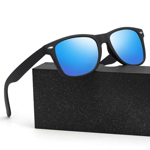 Image of Vufurl Sunglasses Men-Ultra Light Rectangular Polarized Sunglasses for Women, UV400 Protection, Polarized Ultraviolet Protection, Driving, Fishing, Running Blue