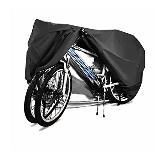 Image of Bike Covers for 2 or 3 Bikes, 2XL Size Outdoor Waterproof & Anti-UV Bicycle Covers with Lock Hole for Mountain Road Electric Bikes