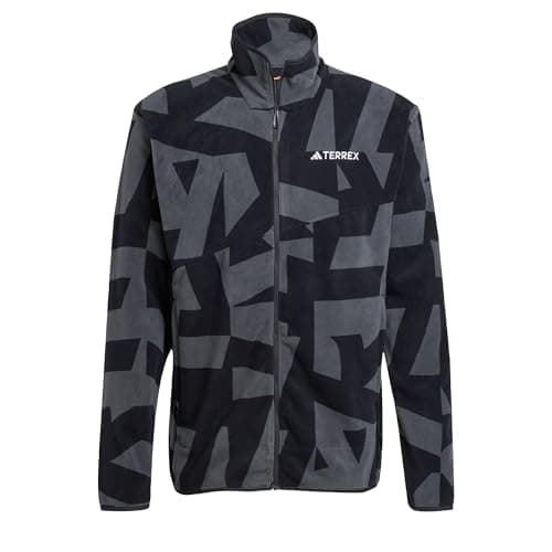 Image of adidas Men's Terrex Multi Printed Full Zip Fleece Jacket, Black/Carbon, S