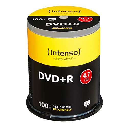 Image of Intenso 4111156 DVD+R 16x 100 Pack Cakebox