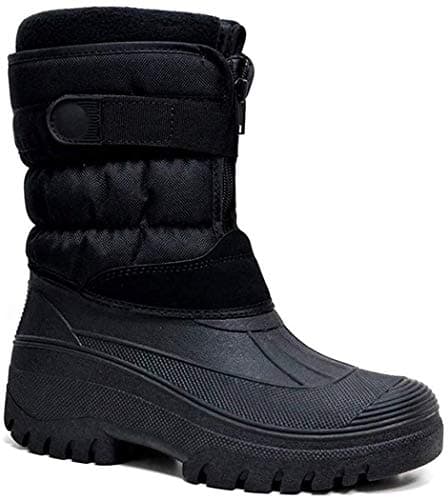 Image of Groundwork LS87 Womens Muckers Mukker Stable Winter Waterproof Lined Snow Boots (Black V, 4 UK, Numeric_4)