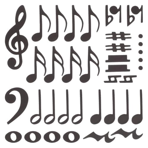 Image of Gatuida 1 Set Double Sided Music Note Magnets For Teachers - Magnetic Whiteboard Music Staff Symbols - Reusable Teaching Tools For Classroom Musical Education Fridge Magnet