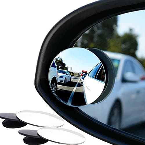 Image of 2 Pcs Blind Spot Mirrors,Adjustable 360° Rotating Sway HD Glass Convex Round Wide Angle Mirror,Maximize RearView,Universal,Waterproof & Frameless,Fit for Cars, SUVs & Trucks Traffic Safety