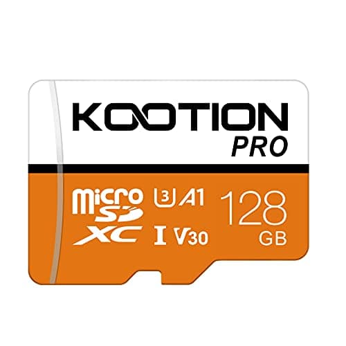 Image of KOOTION 128 GB Micro SD Card, 4K Camera Pro, UHD Video for GoPro, Action Camera, Drone, Smartphone, R/W up to 90/35 MB/s MicroSDXC Memory Card UHS-I U3 A1 V30