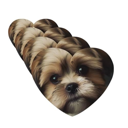 Image of Little Dog Car Air Fresheners 4 Pcs Hanging Scented Cards for Car Air Freshener Fragrance Scented Cards Funny Car Aromatherapy Tablet for Rearview Mirror Wardrobe Shoe Cabinet